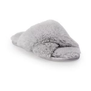 LC Lauren Conrad Women's Faux Fur Slippers